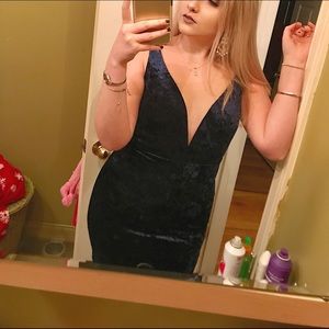 Velvet bodycon dress
